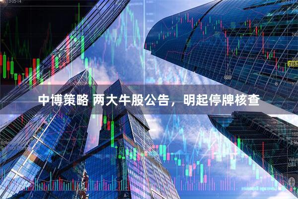 中博策略 两大牛股公告，明起停牌核查